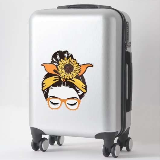Sunflower Top Knot シール (スーツケース)