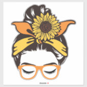Sunflower Top Knot シール (シート)