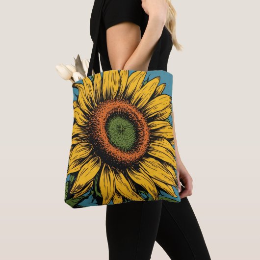SUNFLOWER TOTE PURSE FOR MOM トートバッグ (クローズアップ)