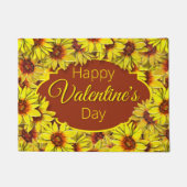 Sunflower Valentine's Day Door Mat ドアマット (正面)