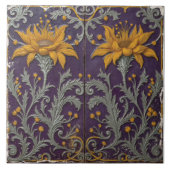 Sunflower Vignettes in Violet タイル (正面)