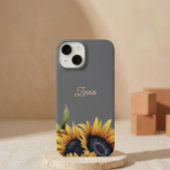 Sunflower Viral Modren Minimal Initial Phone Case iPhoneケース