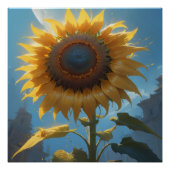 sunflower wall art ポスター (正面)