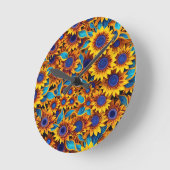 Sunflower Wall Clock ラウンド壁時計 (傾斜)