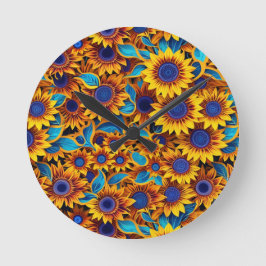 Sunflower Wall Clock ラウンド壁時計
