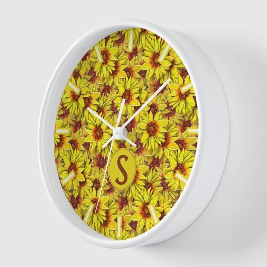 Sunflower Wall Clock 壁時計 (傾斜)
