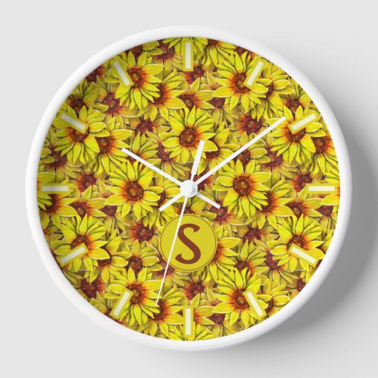 Sunflower Wall Clock 壁時計 (正面)