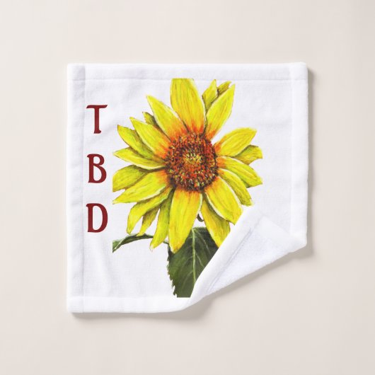 Sunflower Wash Cloth Towel ウォッシュタオル (ウォッシュタオル)