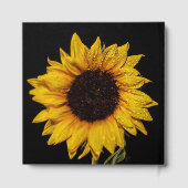 Sunflower Water Droplets Wedding Guest Books ゲストブック (裏面)