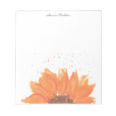 Sunflower Watercolor  ノートパッド (正面)