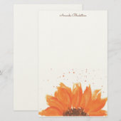 Sunflower Watercolor  便箋 (正面/裏面)