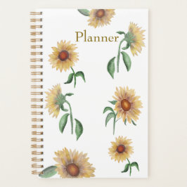 Sunflower Watercolor Annual Planner プランナー手帳
