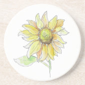Sunflower Watercolor Fall Coaster コースター (正面)