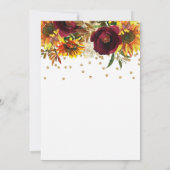 Sunflower watercolor Invitation 招待状 (裏面)