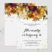 Sunflower watercolor Invitation 招待状 (正面/裏面)