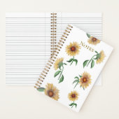 Sunflower Watercolor Notebook ノートブック (内側)