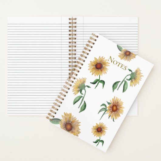 Sunflower Watercolor Notebook ノートブック (内側)