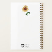 Sunflower Watercolor Notebook ノートブック (裏面)