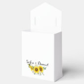 Sunflower watercolor white rose wedding  フェイバーボックス (オープン)