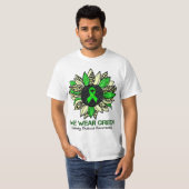 Sunflower We Wear Green ney Disease Awareness Warr Tシャツ (正面フル)