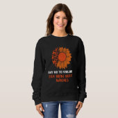 sunflower We Wear orange teen dating violence Awar スウェットシャツ (正面フル)