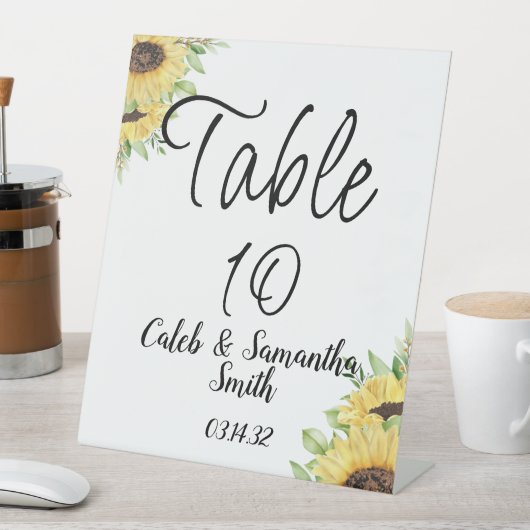 Sunflower wedding 台座サイン (インサイチュ)