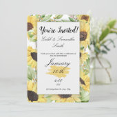 Sunflower Wedding Invitation 招待状 (スタンド正面)