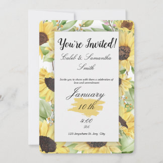 Sunflower Wedding Invitation 招待状