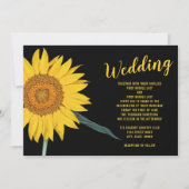 Sunflower Wedding Invitation 招待状 (正面)