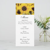 Sunflower Wedding Menu メニュー (スタンド正面)