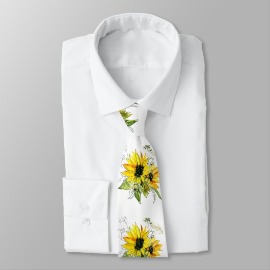 Sunflower wedding Neck Tie ネクタイ (タイ)