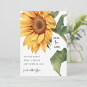 Sunflower Wedding Website Save the Date セーブザデート (スタンド正面)