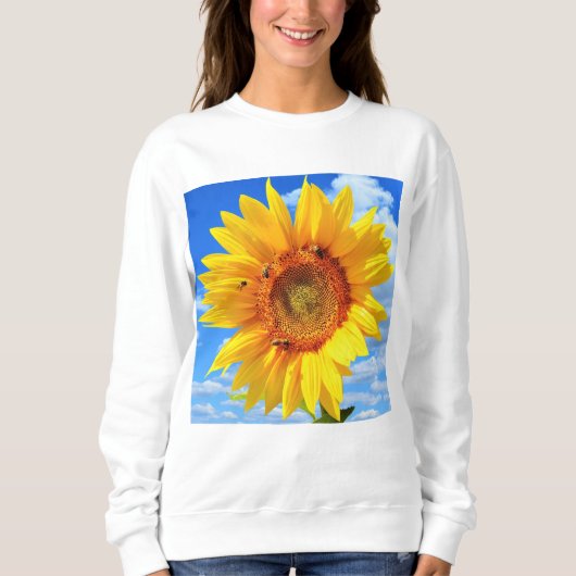 Sunflower with Bees Sweatshirt スウェットシャツ (正面)