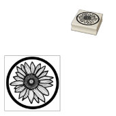 Sunflower Wood Art Stamp ラバースタンプ (押印)