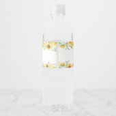 Sunflower Woodland Animals Baby Shower ペットボトルラベル (裏面)