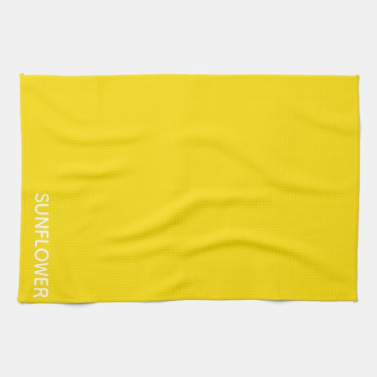 Sunflower Yellow Colour Name キッチンタオル (横)
