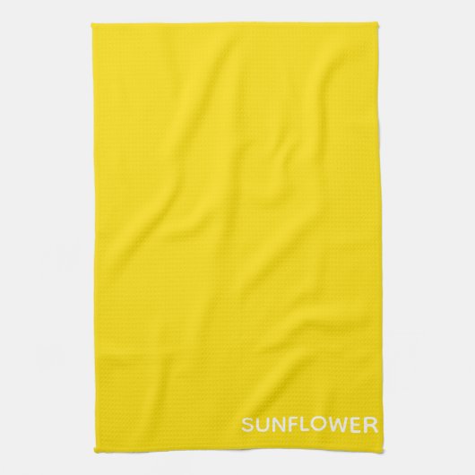 Sunflower Yellow Colour Name キッチンタオル (縦)