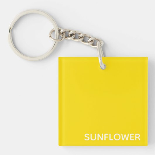 Sunflower Yellow Colour Name キーホルダー (正面)
