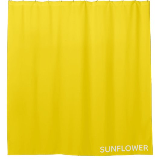 Sunflower Yellow Colour Name シャワーカーテン (正面)