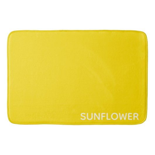 Sunflower Yellow Colour Name バスマット (正面)