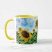 Sunflower Yellow Flower Art Coffee Mug Cup マグカップ (左)