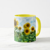 Sunflower Yellow Flower Art Coffee Mug Cup マグカップ (正面右)
