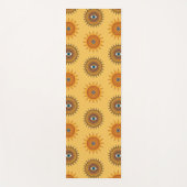 Sunflower Yellow Mandala Third Eye Art | Graphic ヨガマット (正面)