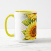 Sunflower Yellow Mug – Floral Gift for Her マグカップ (左)