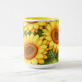 Sunflower Yellow Mug – Floral Gift for Her マグカップ (中央)