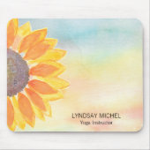 Sunflower Yoga Instructor マウスパッド (正面)