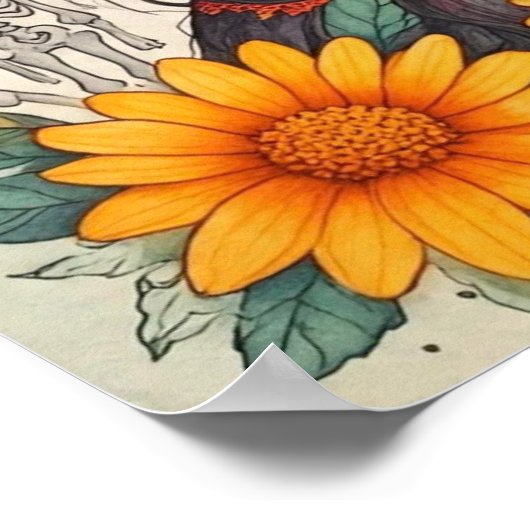 SunflowerDayOfTheDeadWitch ポスター (角)