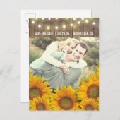 Sunflowers写真素朴日付はがきを保存 案内ポストカード (正面/裏面)