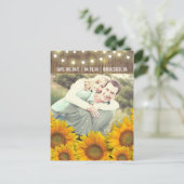 Sunflowers写真素朴日付はがきを保存 案内ポストカード (スタンド正面)