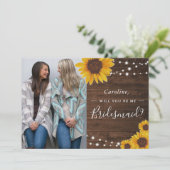 Sunflowers素朴 Lights Bridesmaid Photo Request 招待状 (スタンド正面)
